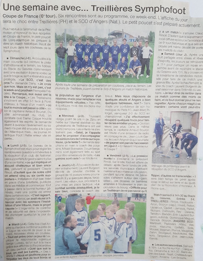 SF Treillières - SCO Angers : Il y a 10 ans ...