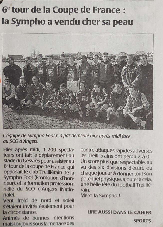 SF Treillières - SCO Angers : Il y a 10 ans ...