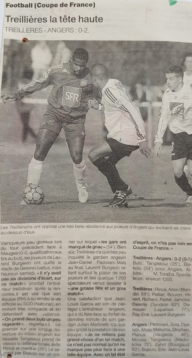 SF Treillières - SCO Angers : Il y a 10 ans ...