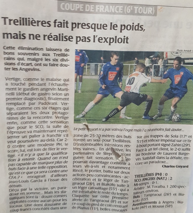 SF Treillières - SCO Angers : Il y a 10 ans ...