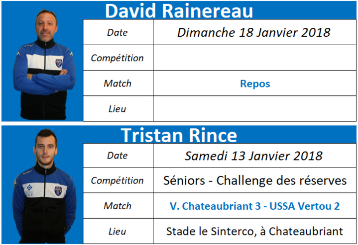 Où sont nos arbitres : Week-end des 13 et 14 Janvier 2018