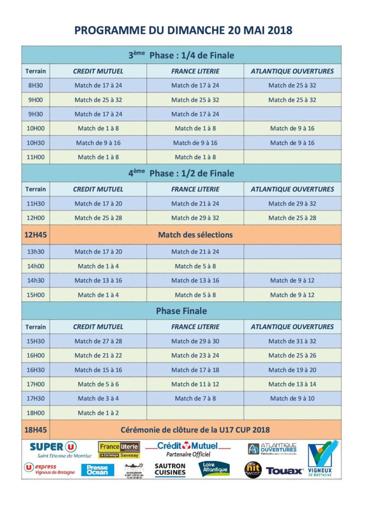 U17 Cup: 19/20 mai