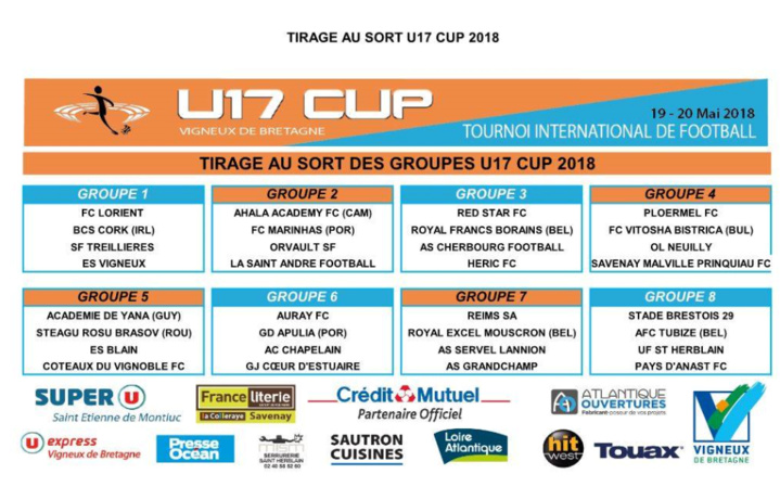 U17 Cup: 19/20 mai