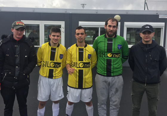 De la gauche vers la droite (Eleven CLOUET Coach adjoint, Romain CHAUVIN AG, Antonin NOGUE MO, Quentin MERCIER GB, Sylvain PANTECOUTEAU coach Adjoint) De la gauche vers la droite (Eleven CLOUET Coach adjoint, Romain CHAUVIN AG, Antonin NOGUE MO, Quentin MERCIER GB, Sylvain PANTECOUTEAU coach Adjoint)