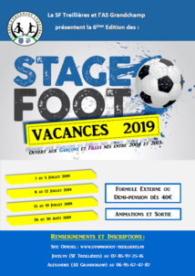 Stages Vacances 2019 : Ils reviennent !!