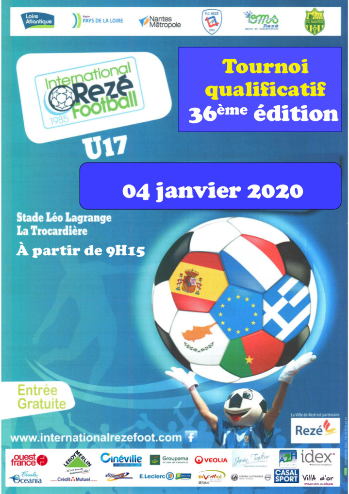 Nos U17 au tournoi qualificatif de l'International Rezé Football Nos U17 au tournoi qualificatif de l'International Rezé Football