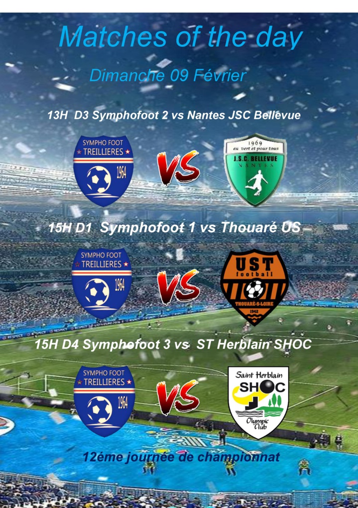 Matchs seniors du 09 Février 2020 Matchs seniors du 09 Février 2020