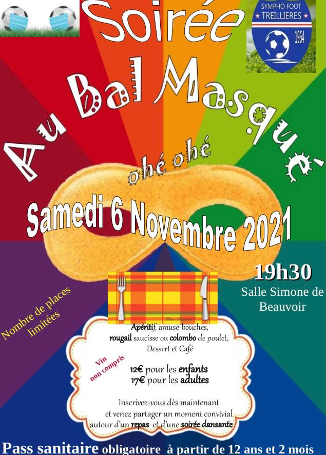 Soirée "Au bal masqué" Samedi 6 Novembre ! 