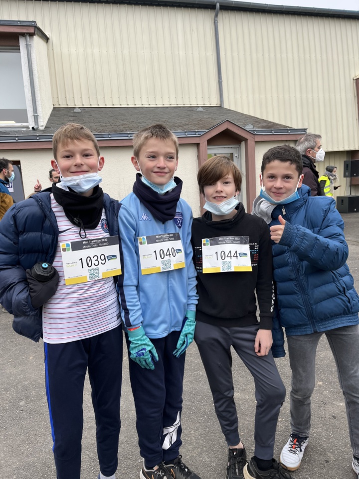 Dimanche 23 janvier: des joueurs U12 de la Symphofoot participent au 1km600 trail & run de Treillières!