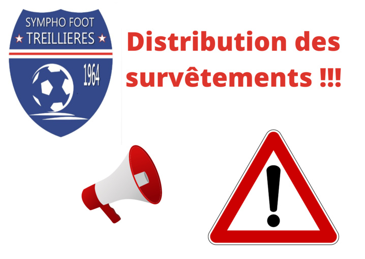 Venez récupérer vos survêtements !!! Venez récupérer vos survêtements !!!