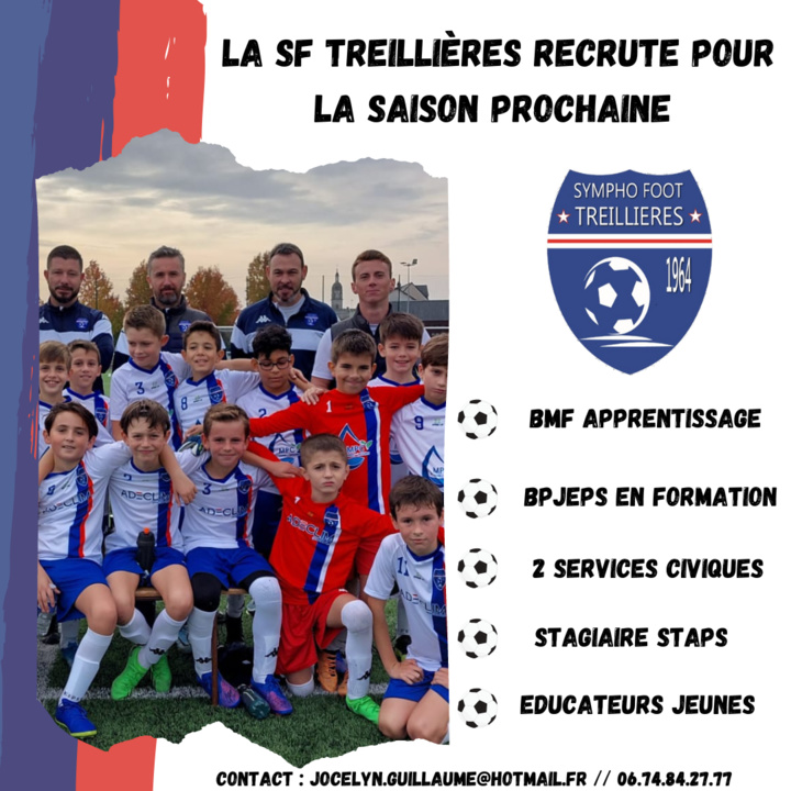 Informations importantes > La SF Treillières recrute pour la saison prochaine