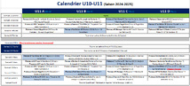 Calendrier U10-U11 - Saison 2024-2025