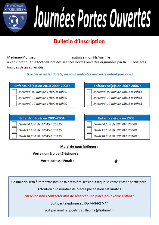Ecole de Football : Portes ouvertes en juin ! Ecole de Football : Portes ouvertes en juin !