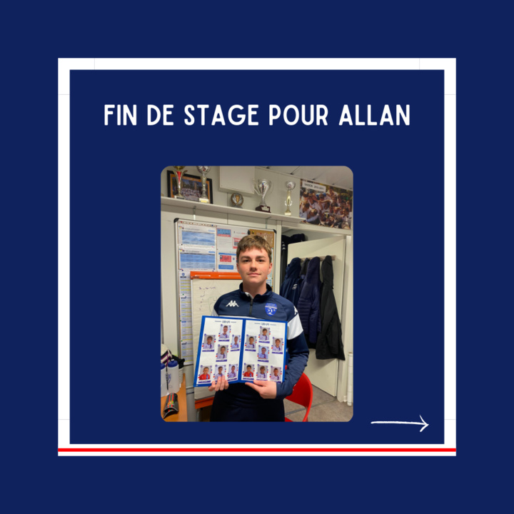 Fin de stage pour Allan