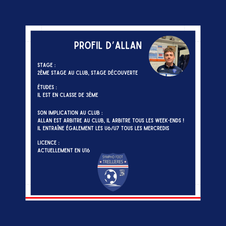 Fin de stage pour Allan