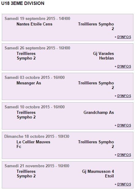 Calendrier Foot à 11 Jeunes : Le programme !