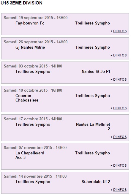 Calendrier Foot à 11 Jeunes : Le programme !