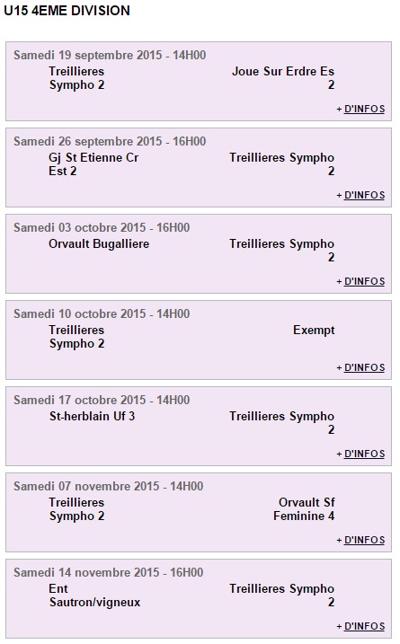 Calendrier Foot à 11 Jeunes : Le programme !