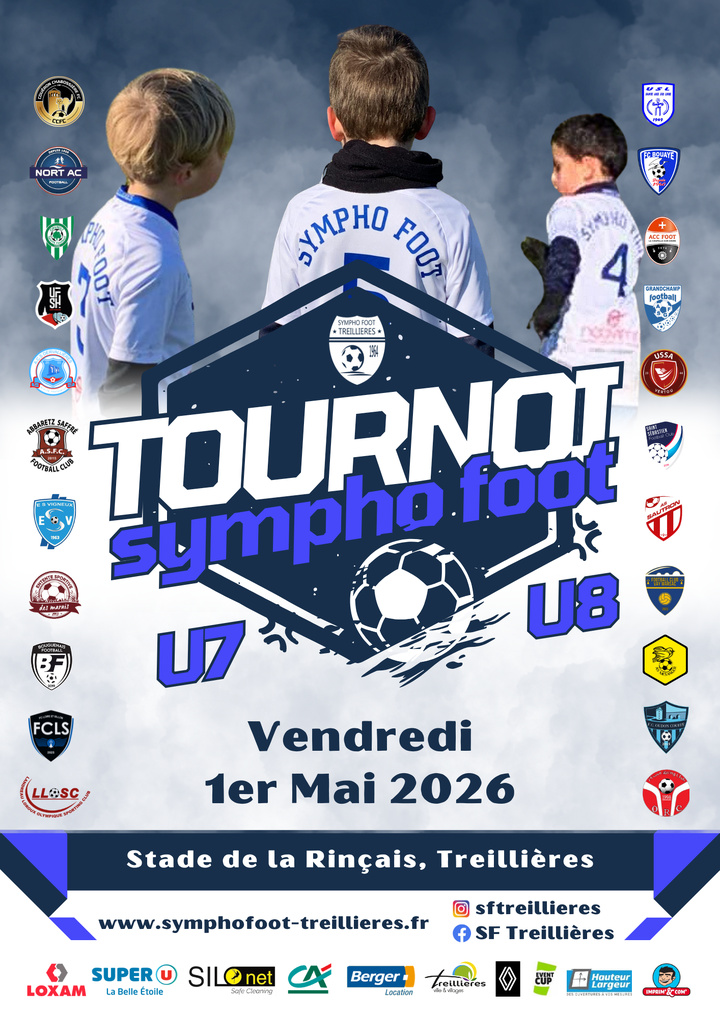 📢 Tournoi U7-U8 à la Sympho Foot – Vendredi 1er Mai 2026 ! ⚽💙 📢 Tournoi U7-U8 à la Sympho Foot – Vendredi 1er Mai 2026 ! ⚽💙