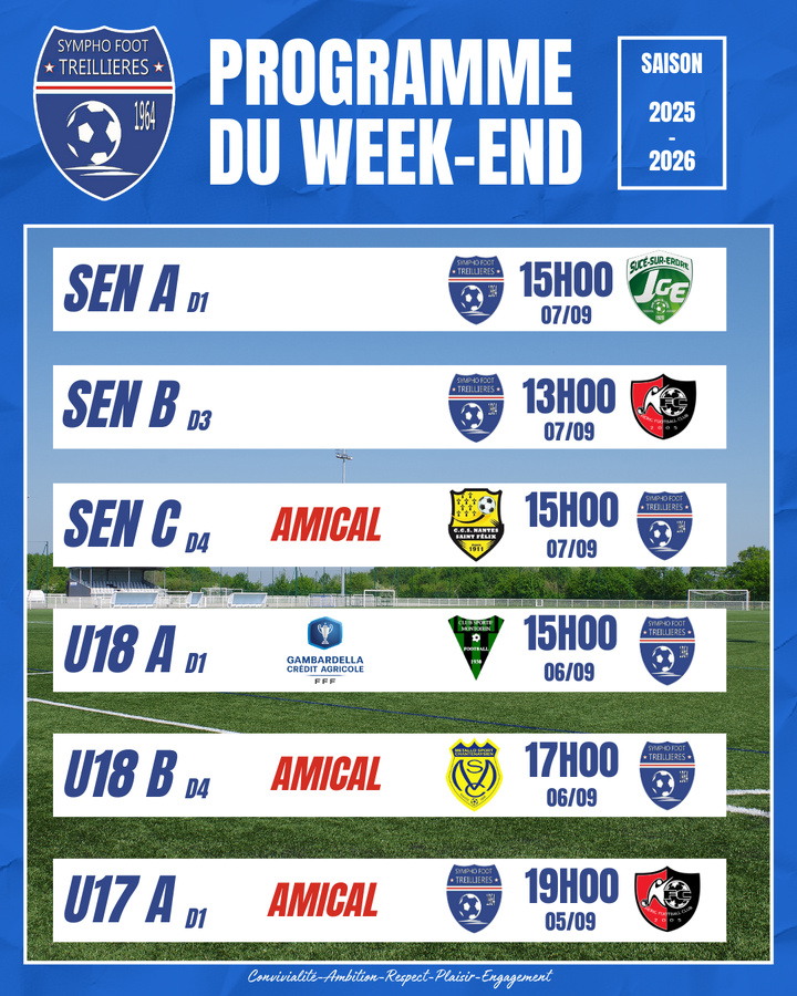 Le programme du week-end (du 5 au 8 septembre)