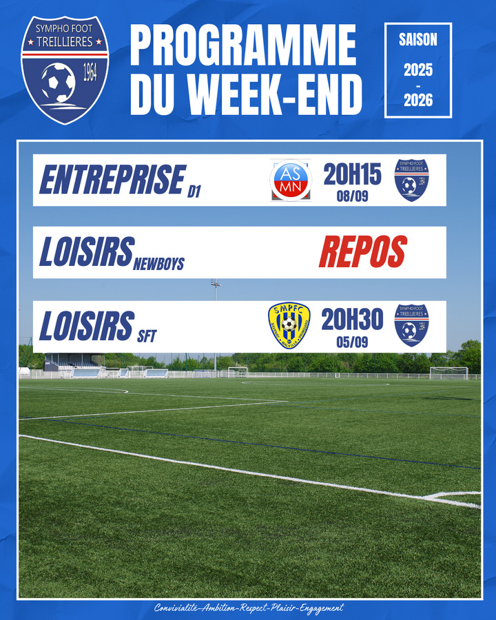 Le programme du week-end (du 5 au 8 septembre)