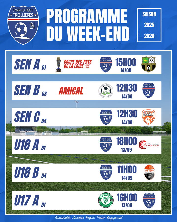 Le programme du week-end ! (12 au 15 septembre) Le programme du week-end ! (12 au 15 septembre)