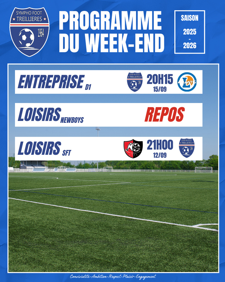 Le programme du week-end ! (12 au 15 septembre) Le programme du week-end ! (12 au 15 septembre)