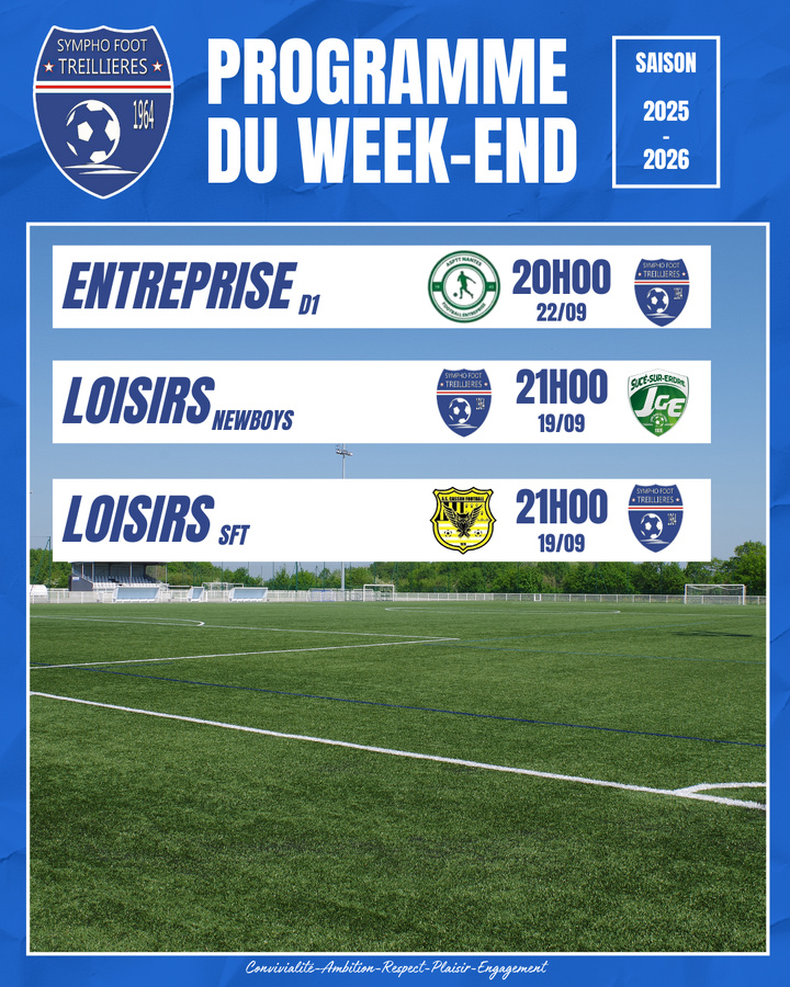 Le programme du week-end ! (19-22 septembre)