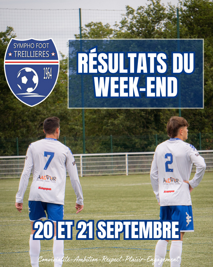 Les résultats du week-end (20 et 21 septembre)