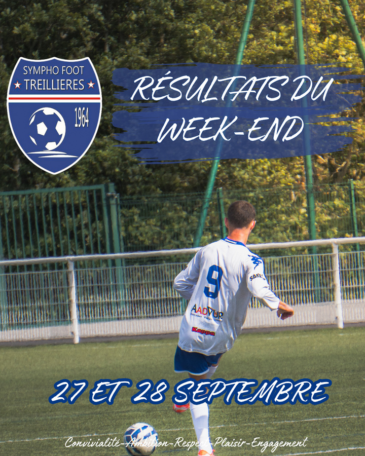 Les résultats du week-end ! (27 et 28 septembre)