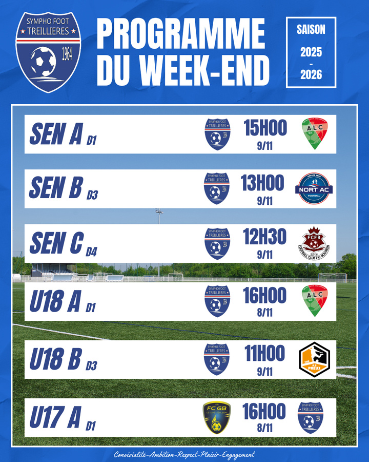 Le programme du week-end ! (7 au 10 novembre) Le programme du week-end ! (7 au 10 novembre)