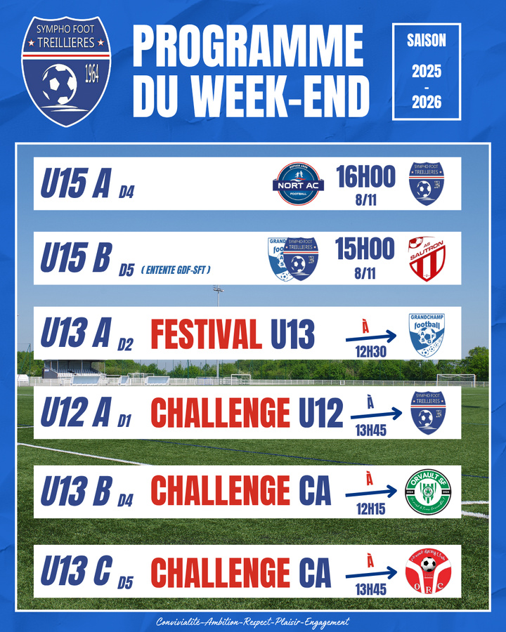 Le programme du week-end ! (7 au 10 novembre) Le programme du week-end ! (7 au 10 novembre)