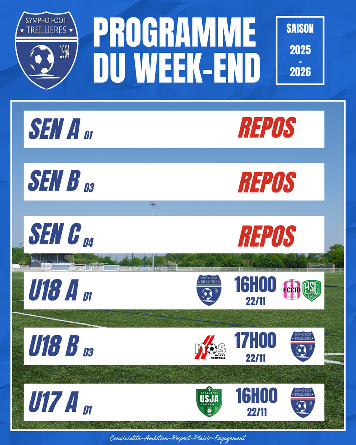 Le programme du week-end ! (21 au 24 novembre)