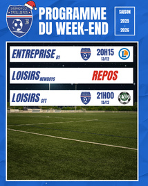 Le programme du week-end ! (12 au 16 novembre)