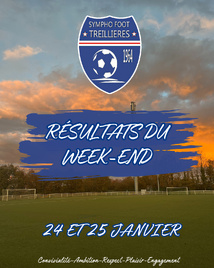 Les résultats du week-end (24 et 25 janvier)