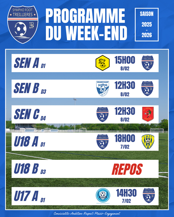 Le programme du week-end ! (6 au 9 février) Le programme du week-end ! (6 au 9 février)