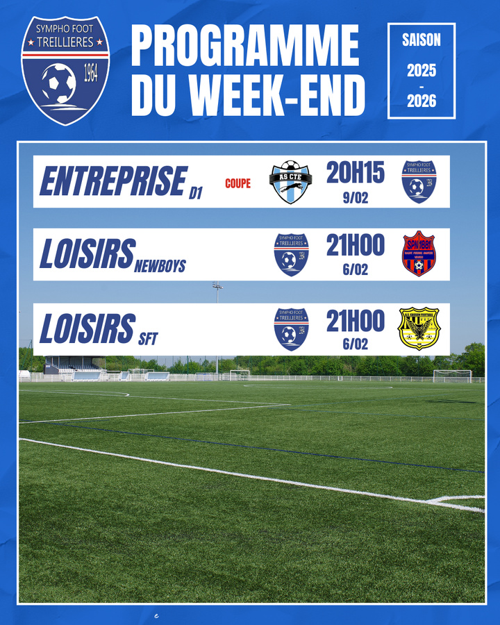 Le programme du week-end ! (6 au 9 février) Le programme du week-end ! (6 au 9 février)