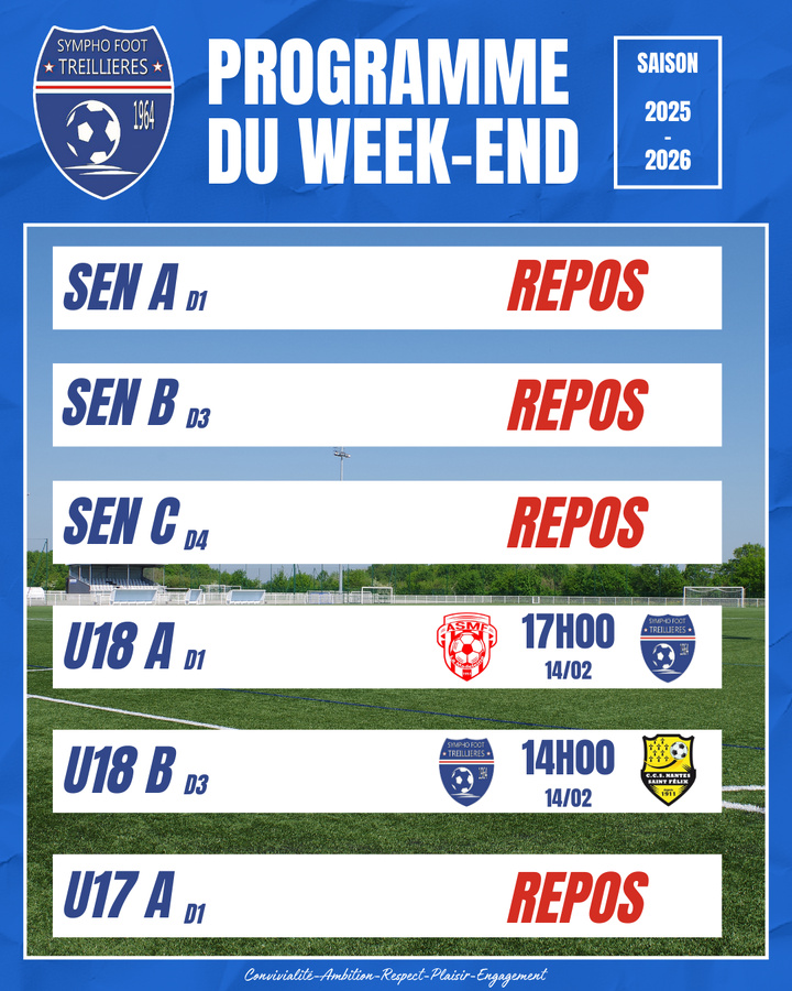 Le programme du week-end ! (13 au 15 février) Le programme du week-end ! (13 au 15 février)