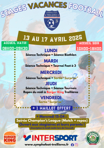 Stages Vacances Football 2026 : Le programme Stages Vacances Football 2026 : Le programme