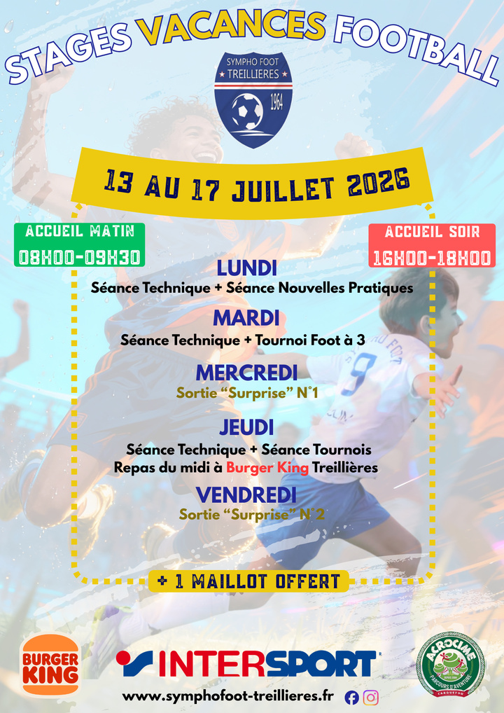 Stages Vacances Football 2026 : Le programme