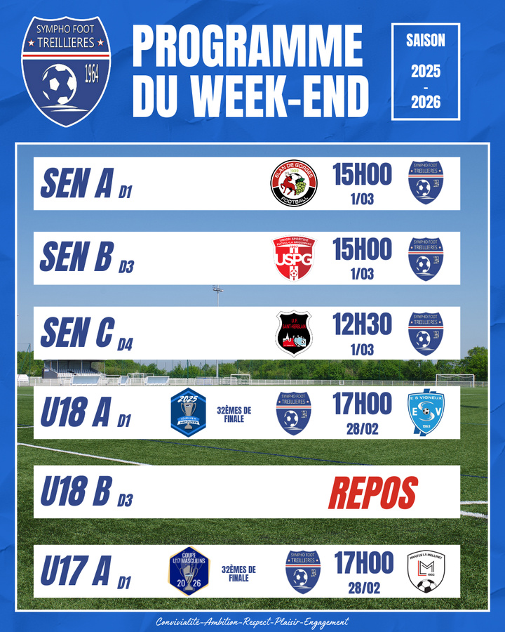 Le programme du week-end ! (27 février au 2 mars)