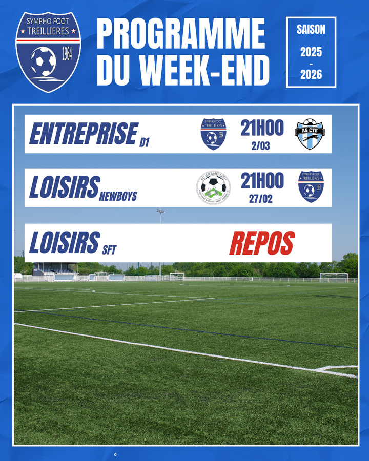 Le programme du week-end ! (27 février au 2 mars)