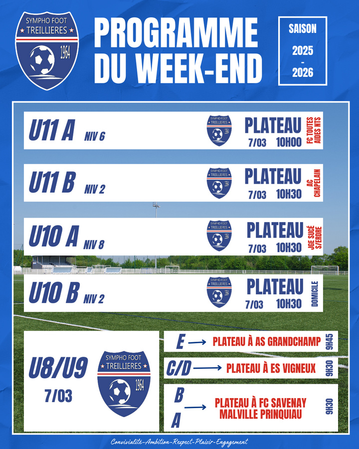 Le programme du week-end ! (6 au 9 mars) Le programme du week-end ! (6 au 9 mars)