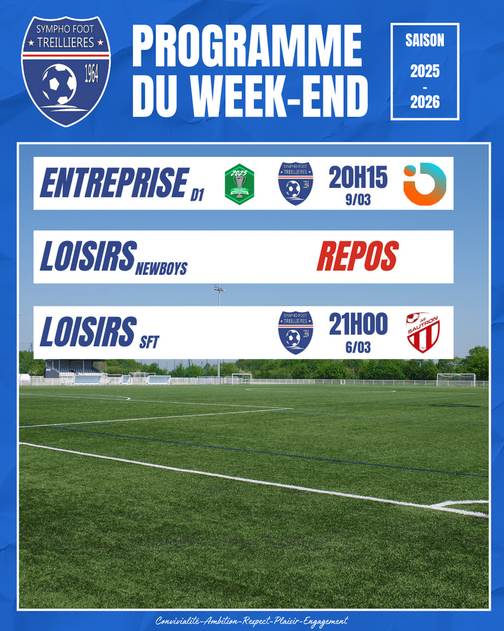 Le programme du week-end ! (6 au 9 mars)