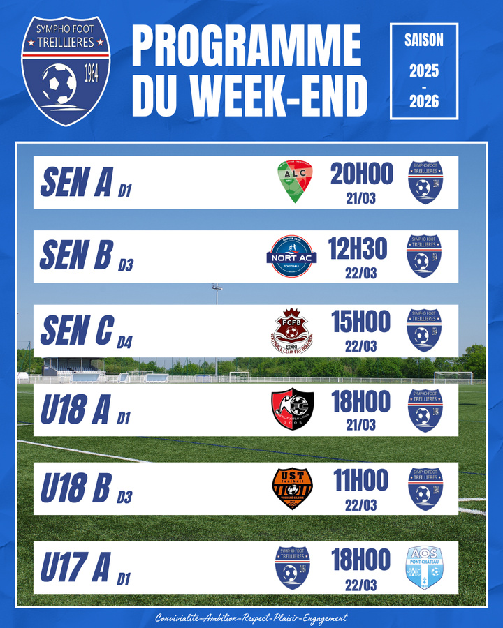 Le programme du week-end ! (20 au 23 mars) Le programme du week-end ! (20 au 23 mars)