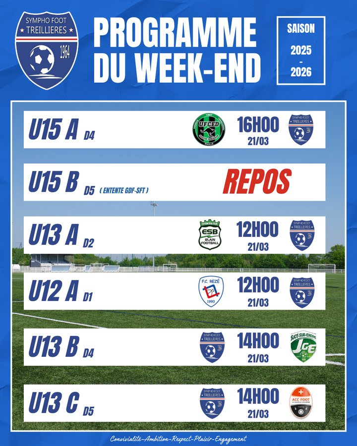 Le programme du week-end ! (20 au 23 mars) Le programme du week-end ! (20 au 23 mars)
