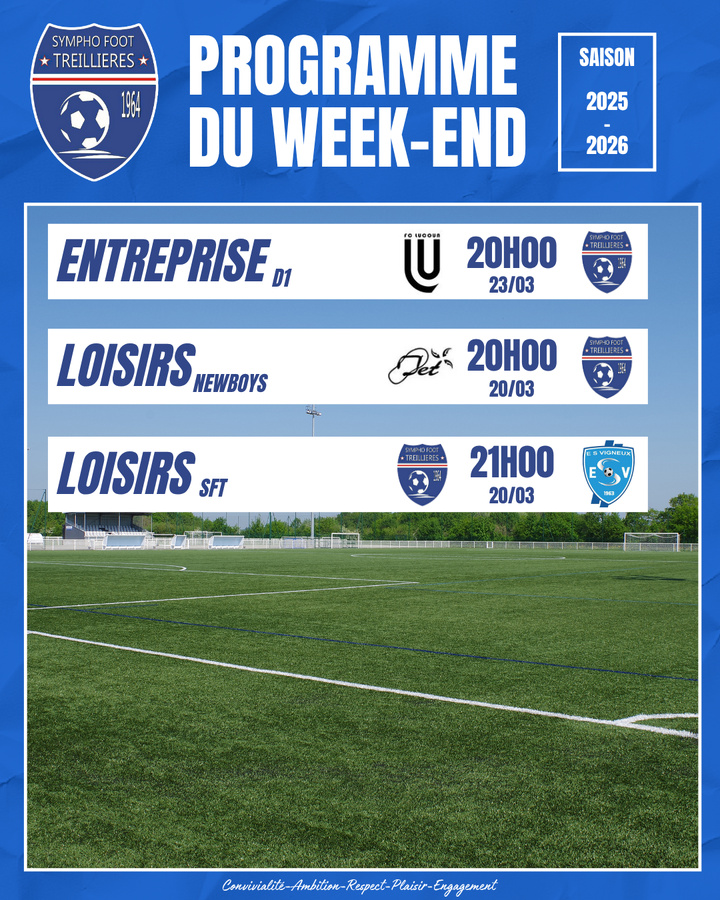 Le programme du week-end ! (20 au 23 mars) Le programme du week-end ! (20 au 23 mars)