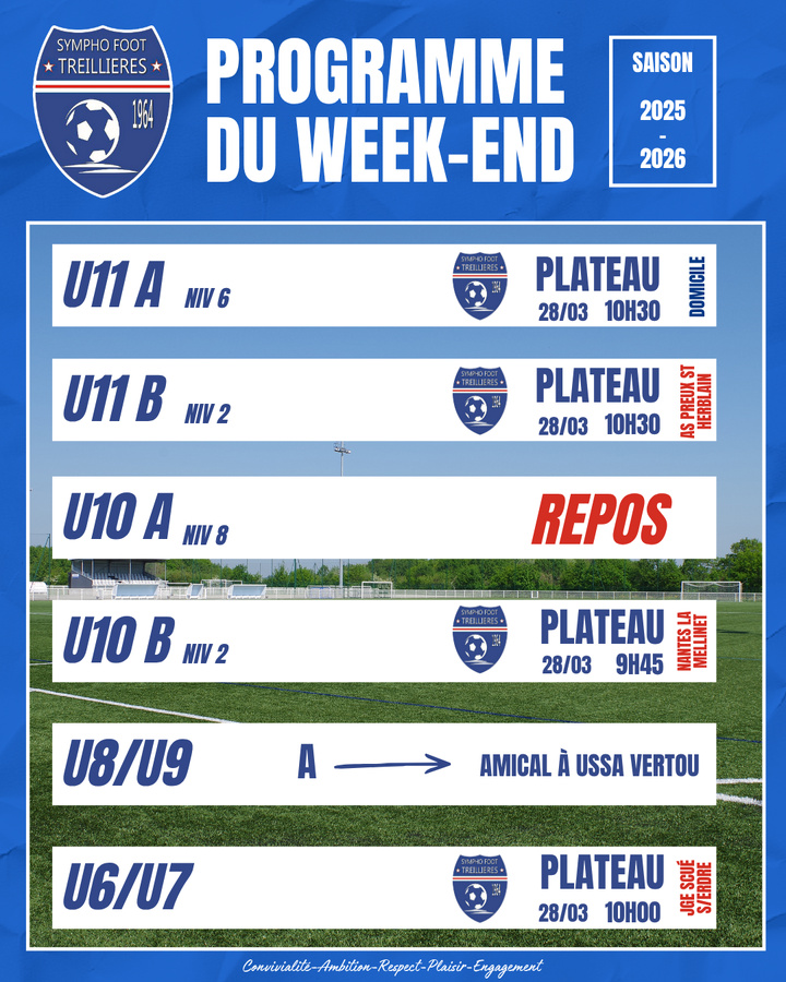 Le programme du week-end ! (27 au 30 mars)