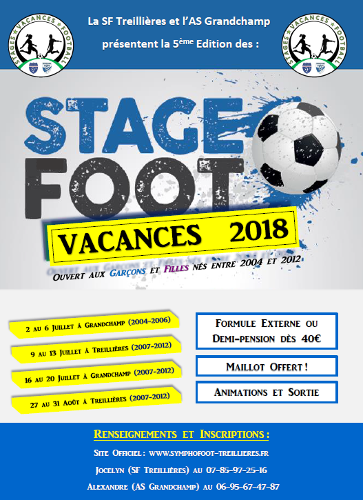 Stages Vacances Football : Ils reviennent cet été !!