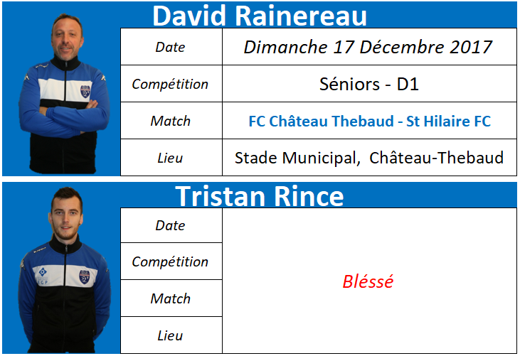 Où sont nos arbitres : Week-end des 16 et 17 Décembre 2017